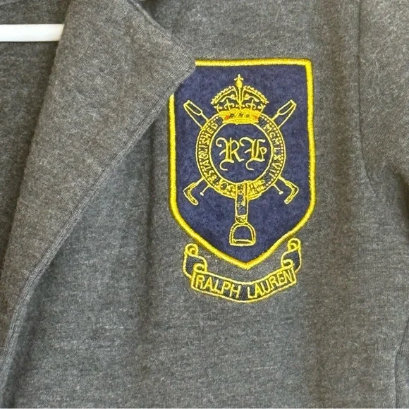 Ralph Lauren Polo Gray Women's Blazer Crest Patch Cotton Blend soft - XS - Picture 4 of 6